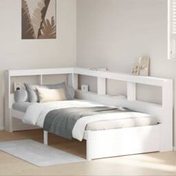 Berkfield Home Bookcase Bed without Mattress White 75x190 cm Solid Wood Pine - thumbnail 2
