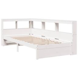 Berkfield Home Bookcase Bed without Mattress White 75x190 cm Solid Wood Pine - thumbnail 4