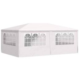Berkfield Home Professional Party Tent with Side Walls 4x6 m White 90 g/m? - thumbnail 5