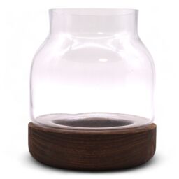 KDMD Medium Shaped Terarium on Dark Tung Wood in Brown - thumbnail 2