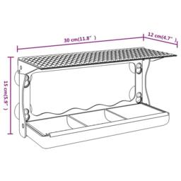 Berkfield Home Durable Window Bird Feeders 2 pcs Acrylic 30x12x15 cm in Clear - Size: 30 x 12 x 15 cm - thumbnail 9