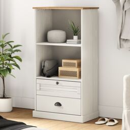 Berkfield Home Bookcase VIGO White 60x35x114.5 cm Solid Wood Pine - thumbnail 1