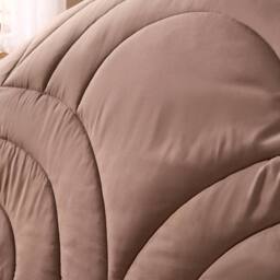 OHS Quilted Arches Coverless 7.5 TOG Duvet Bedding Set in Light Brown - Size: Double - thumbnail 4
