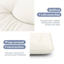 NESTLUNE 190×120×10cm Roll Up Japanese Futon Floor Mattress in Beige - Size: Cot - thumbnail 4