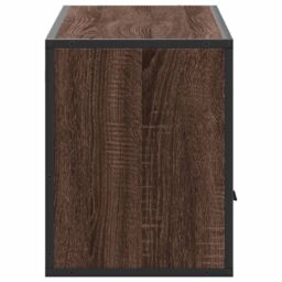 Berkfield Home TV Cabinet Brown Oak 100x31x39.5 cm Engineered Wood & Metal - thumbnail 5