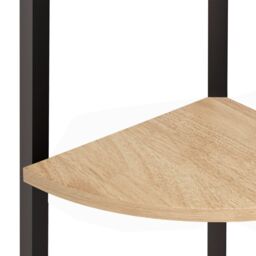Berkfield Home 4-Tier Corner Shelf Light Brown & Black 45.5x31.5x150 cm - thumbnail 6