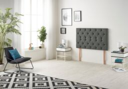 Somnior Premier Linen Fabric Divan Bed with Spring Memory Foam Mattress & Upholstered Headboard 4 Drawers in Dark Grey - Size: Super King - thumbnail 5