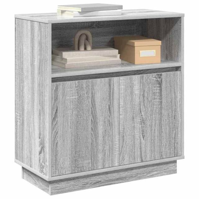 Berkfield Home Sideboard with LED Grey Sonoma 71x34, 5x75 cm Engineered Wood - image 1