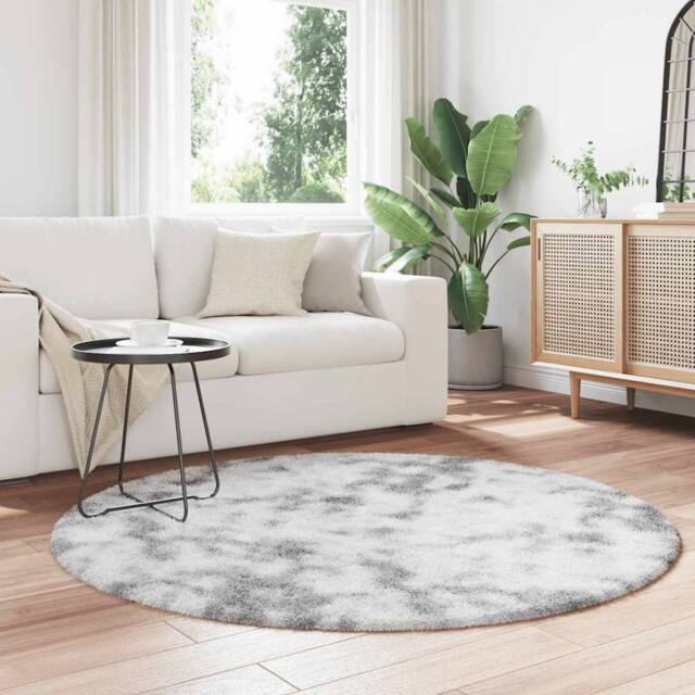 Berkfield Home Shaggy Rug High Pile NAVARRA Silver Grey 160x160 cm Polyester - Size: Medium - image 1