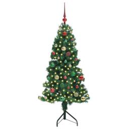 Berkfield Home Corner Artificial Christmas Tree Green 150 cm PVC & Metal - thumbnail 3