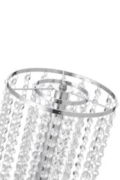 H&O Direct Crystal Tall Vase Table Centerpiece for Weddings in Silver - thumbnail 4