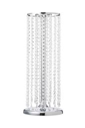 H&O Direct Crystal Tall Vase Table Centerpiece for Weddings in Silver - thumbnail 3