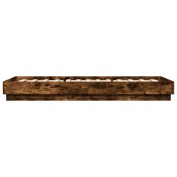 Berkfield Home Bed Frame without Mattress Smoked Oak 100x200 cm Engineered Wood in Brown - thumbnail 5