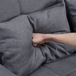 ModernLuxe 2 seater sofa bed with cup holders & pull out sleeper in Grey - thumbnail 3