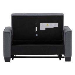 ModernLuxe 2 seater sofa bed with cup holders & pull out sleeper in Grey - thumbnail 9