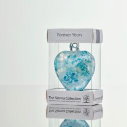 Sienna Glass 8cm Friendship Heart Forever Yours Pastel Blue - thumbnail 4
