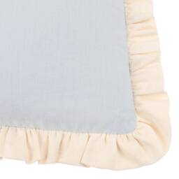 Wylder Effie 100% Cotton Plain Ruffle Cushion in Baby Blue - Size: 45 cm x 45 cm - thumbnail 3