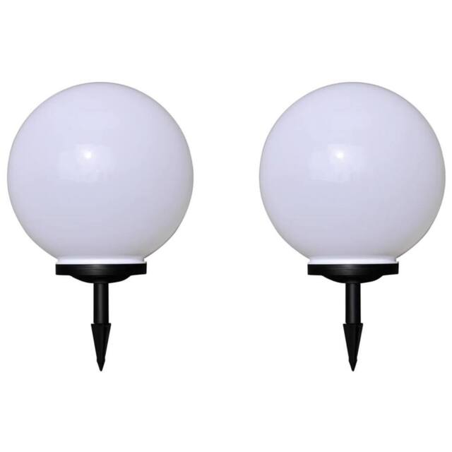 Berkfield Home Outdoor Pathway Lamps 2 pcs LED 40 cm with Ground Spike in White - image 1