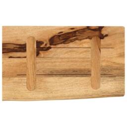Berkfield Home Table Top 40x30x2.5 cm Live Edge Solid Wood Rough Mango in Brown - thumbnail 5