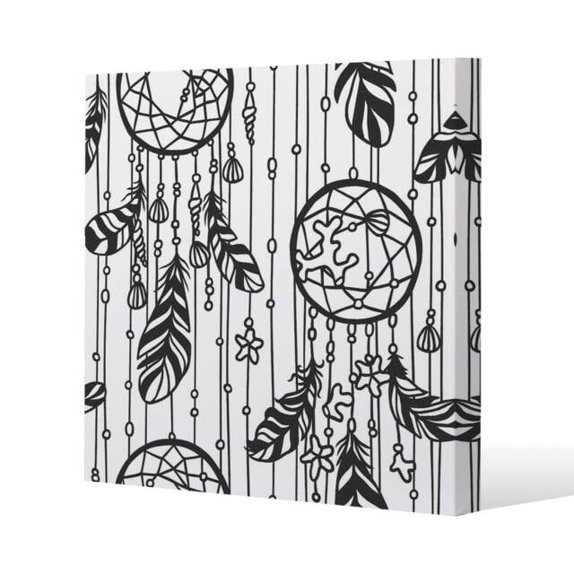 Benjamin Tate Design Black contour (Canvas Print) / 127 x 127 x 4cm in Natural - Size: 127 x 127 x 4 cm - image 1