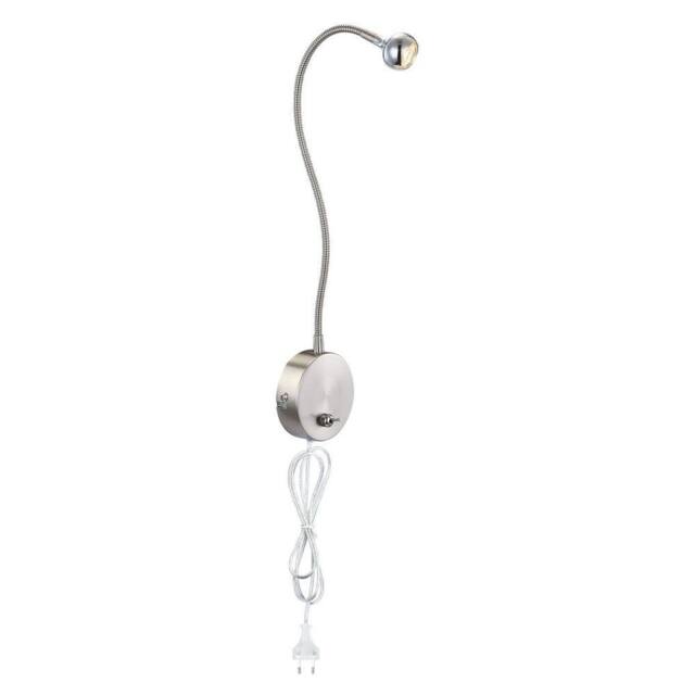 Netlighting Serpent Reading Wall Light Nickel Matt LED 3000K in Grey - image 1