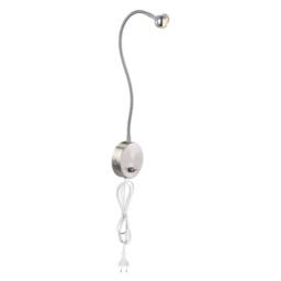 Netlighting Serpent Reading Wall Light Nickel Matt LED 3000K in Grey - thumbnail 1