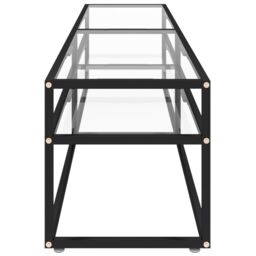 Berkfield Home TV Cabinet Transparent 180x40x40.5 cm Tempered Glass in Clear - thumbnail 4