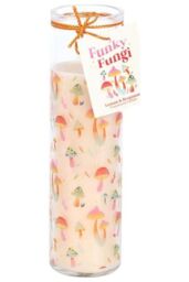 KDMD Funky Fungi Mushroom Print Tube Candle in Cream - thumbnail 2