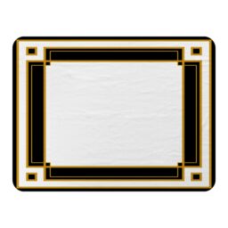 Benjamin Tate Design Art Deco Black & Gold Blanket in Natural - Size: 120 cm x 150 cm - thumbnail 1
