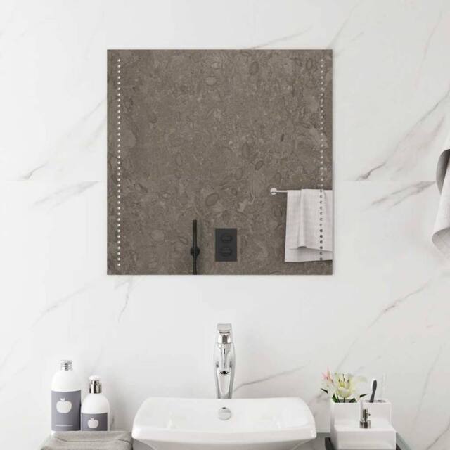 Berkfield Home LED Bathroom Mirror 60x60 cm in Clear - image 1