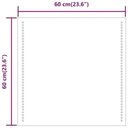 Berkfield Home LED Bathroom Mirror 60x60 cm in Clear - thumbnail 9