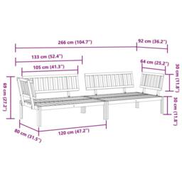 Berkfield Home Beautiful Garden Pallet Corner Sofas 2 pcs Solid Wood Acacia in Brown - thumbnail 5