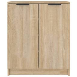 Berkfield Home Shoe Cabinet Sonoma Oak 59x35x70 cm Engineered Wood in Light Tan - Size: 59 x 35 x 70 cm - thumbnail 1