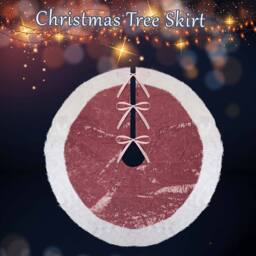 VFM e-Store Christmas Sequin Tree Skirt Decoration 49cm x 31cm Pink X 1 - Size: 49 cm x 31 cm - thumbnail 3