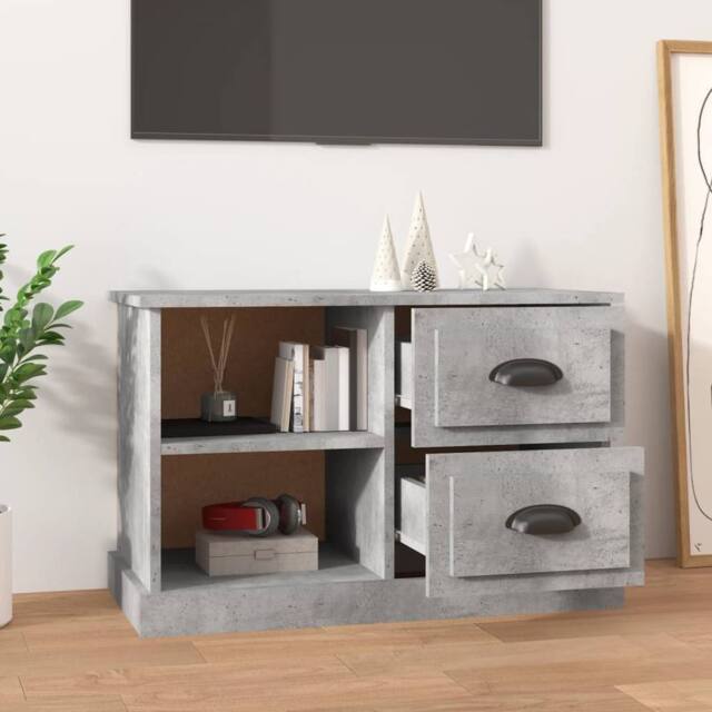 Berkfield Home TV Cabinet Concrete Grey 73x35.5x47.5 cm Engineered Wood - image 1