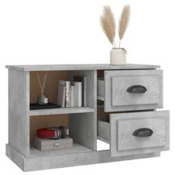 Berkfield Home TV Cabinet Concrete Grey 73x35.5x47.5 cm Engineered Wood - thumbnail 5