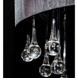 Berkfield Home Chandelier with 85 Crystals Black - thumbnail 1