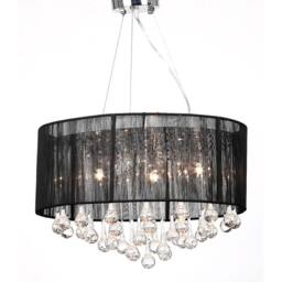 Berkfield Home Chandelier with 85 Crystals Black - thumbnail 2