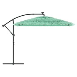 Berkfield Home Garden Parasol with Steel Pole Green 290x290x238 cm - Size: 290 x 290 x 238 cm - thumbnail 4
