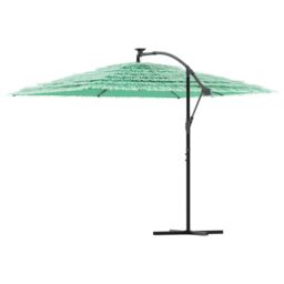 Berkfield Home Garden Parasol with Steel Pole Green 290x290x238 cm - Size: 290 x 290 x 238 cm - thumbnail 5