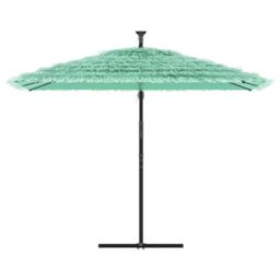 Berkfield Home Garden Parasol with Steel Pole Green 290x290x238 cm - Size: 290 x 290 x 238 cm - thumbnail 3