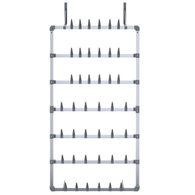 Berkfield Home Hanging Shoe Rack Silver 66x13x139 cm - Size: 66 x 13 x 139 cm - image 1