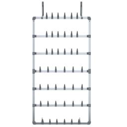 Berkfield Home Hanging Shoe Rack Silver 66x13x139 cm - Size: 66 x 13 x 139 cm - thumbnail 1