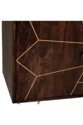 IH Design Display Unit with Shelves & Cupboards Deiondre Dark Mango in Brown - thumbnail 7