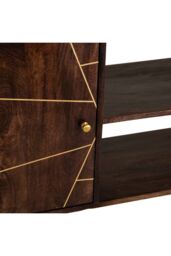 IH Design Display Unit with Shelves & Cupboards Deiondre Dark Mango in Brown - thumbnail 8