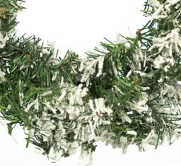 Pelle & Sol 45cm Realistic Snow-Tipped Look Christmas Wreath in White - thumbnail 3