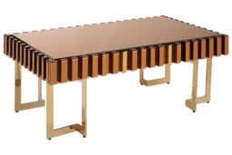 Orsina Reflective Design Coffee Table For Living Room, Gold Finish Table For Patio, Convenient Decorative Table - thumbnail 2