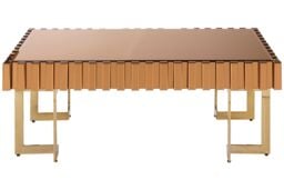 Orsina Reflective Design Coffee Table For Living Room, Gold Finish Table For Patio, Convenient Decorative Table - thumbnail 4