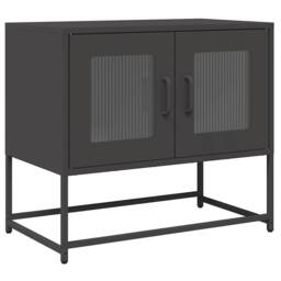 Berkfield Home TV Cabinet Black 68x39x60.5 cm Cold-rolled Steel - thumbnail 3