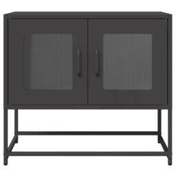 Berkfield Home TV Cabinet Black 68x39x60.5 cm Cold-rolled Steel - thumbnail 6